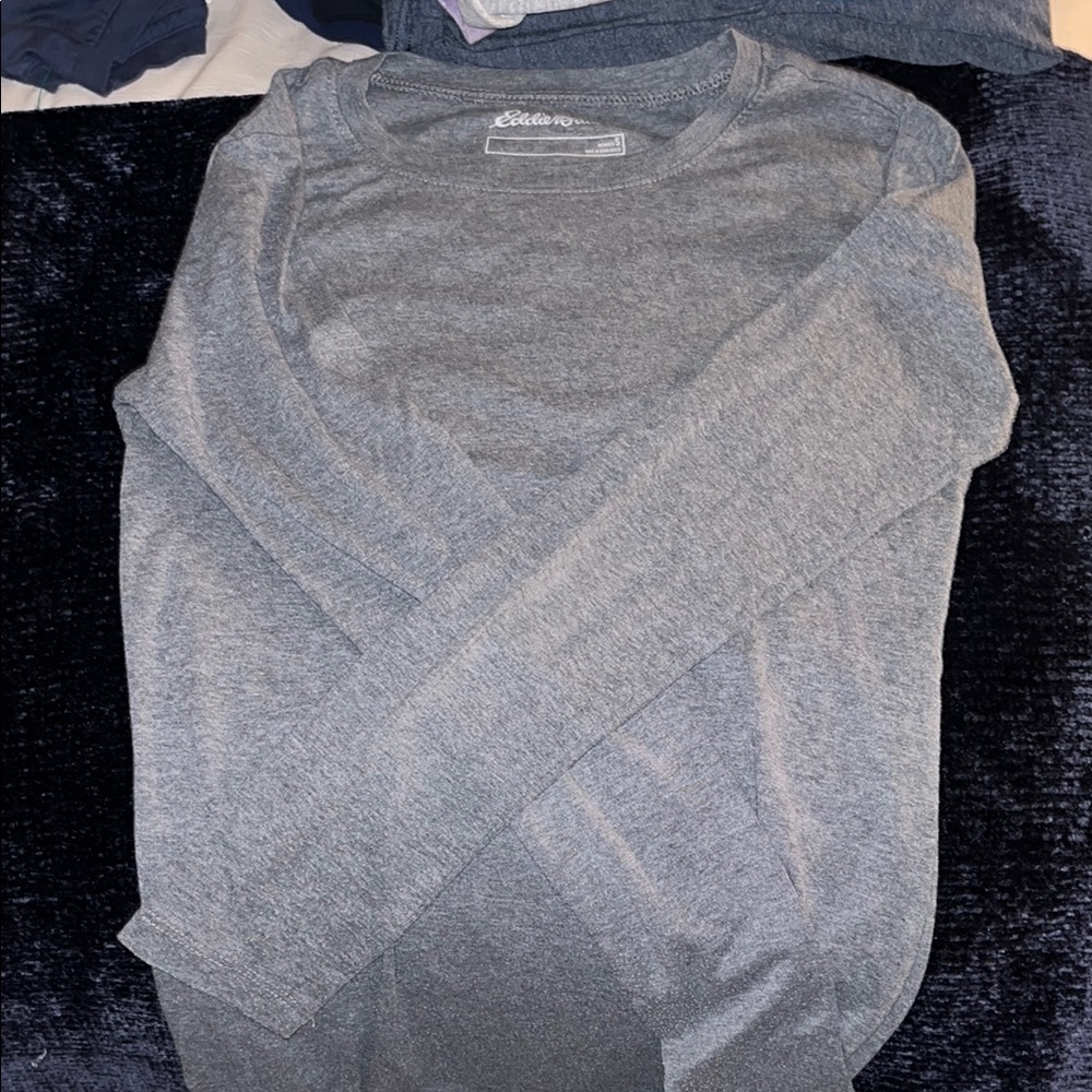 Eddie Bauer Heather Gray Long Sleeve Top
